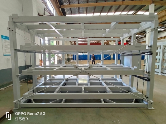 Powder Coated Motor-Driven Sheet Racking For Customized Multi-Level Plate Rolling-out